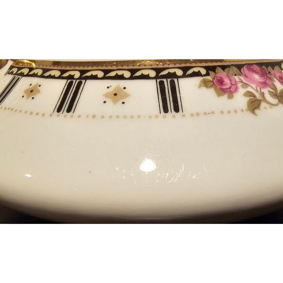 Vintage Cleveland China  Sugar Bowl w/Lid & creamer pitcher Bridal Rose Pattern - Picture 14 of 16